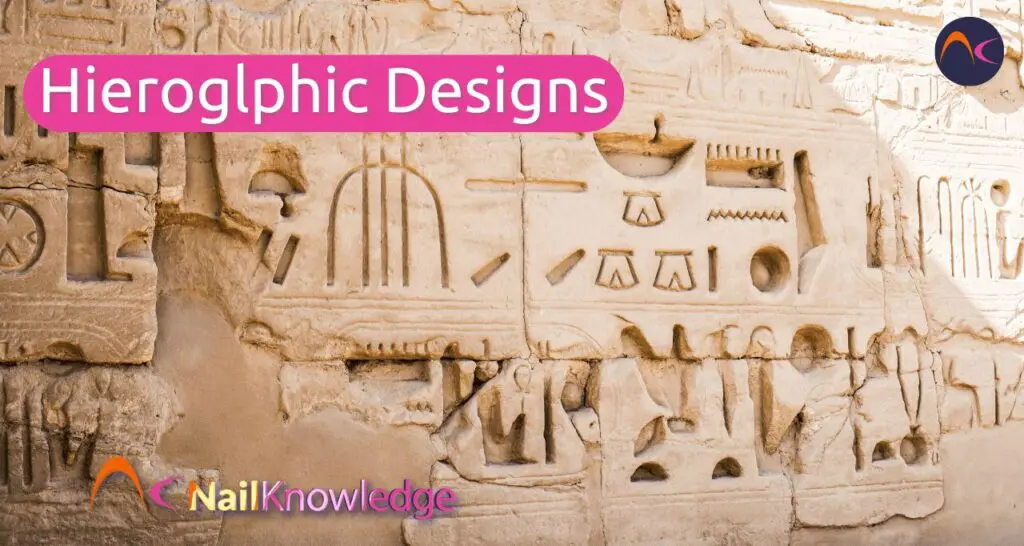 Hieroglyphic Designs on nails in egypt