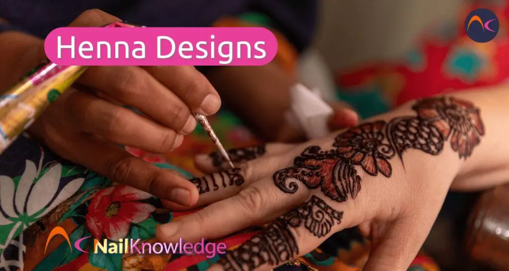 Henna designs on nails in Egypt