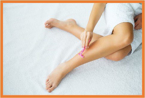 cosmetic pedicure shaving legs
