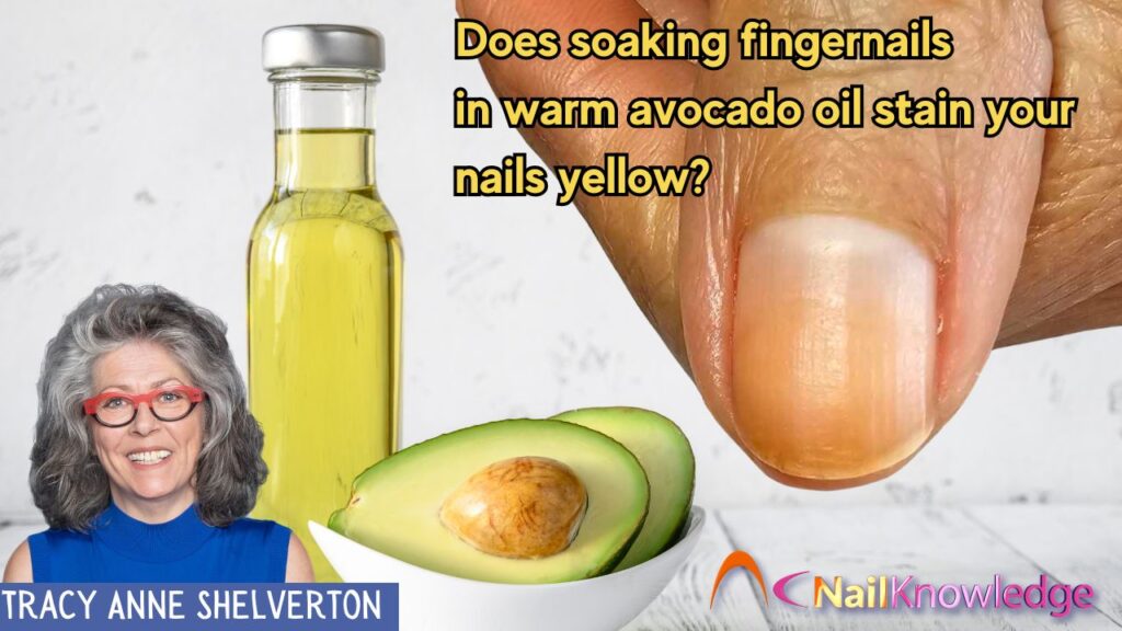 Avocado oil nail staining