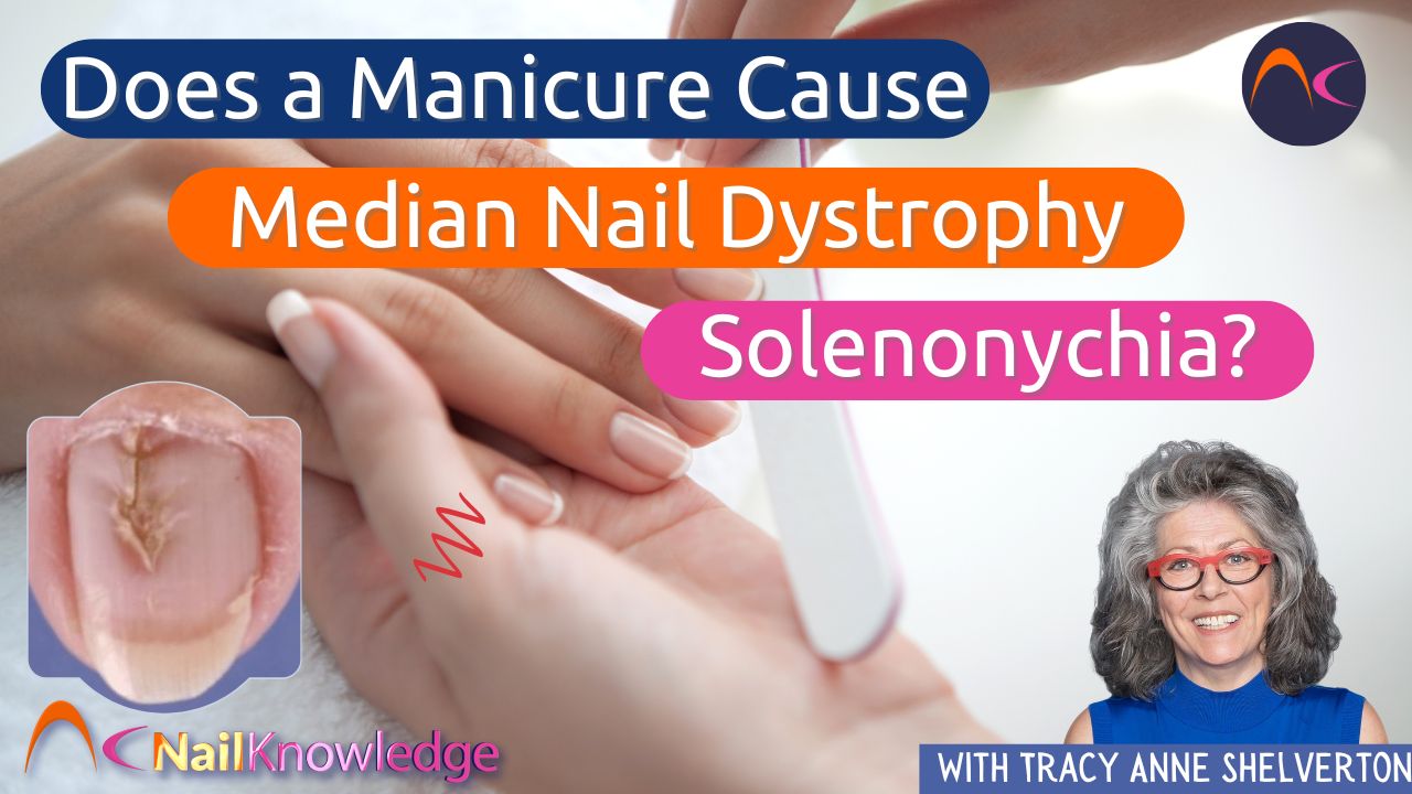 Median nail dystrophy (solenonychia)