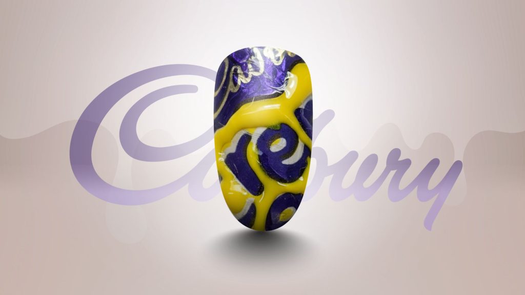 Easter nail art creme egg