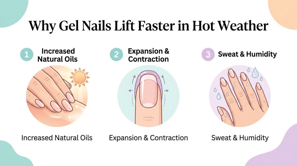 Why gel nails rise faster in warm weather