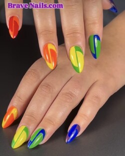 Funky Gel X with Russian manicure