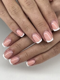 builder gel with french tips