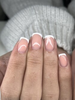 builder gel with french tips