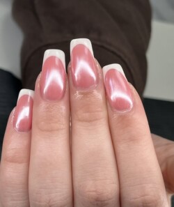 builder gel with french tips