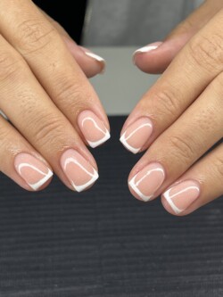 builder gel with french tips