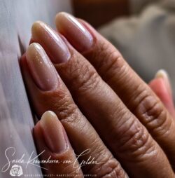 Natural nail treatment with hardgel Natural nail treatment with hardgel