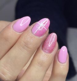 Biab nails with design